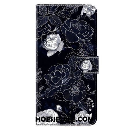 Leren Hoesje Samsung Galaxy S26 Plus Vintage Bloemenpatroon Bescherming Hoesje