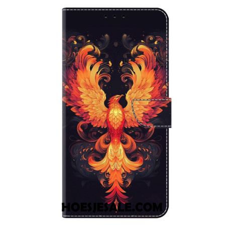Leren Hoesje Samsung Galaxy S26 Plus Vlammende Vogel Bescherming Hoesje