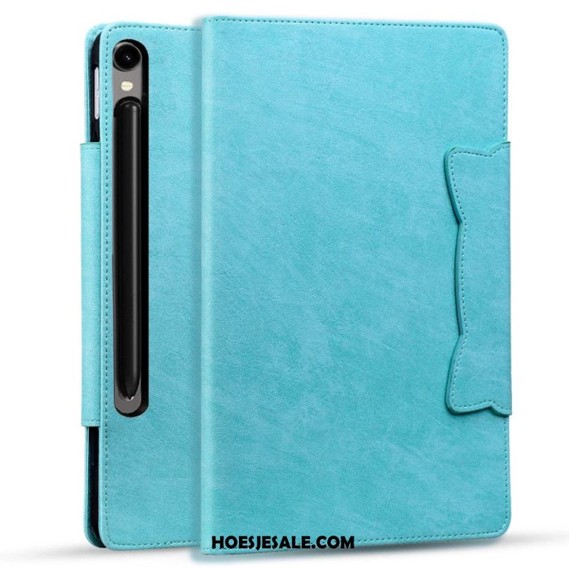 Leren Hoesje Samsung Galaxy Tab S10 Fe Plus Kattensluiting