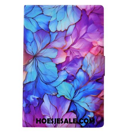 Leren Hoesje Samsung Galaxy Tab S11 Bloemenpatroon Bescherming Hoesje