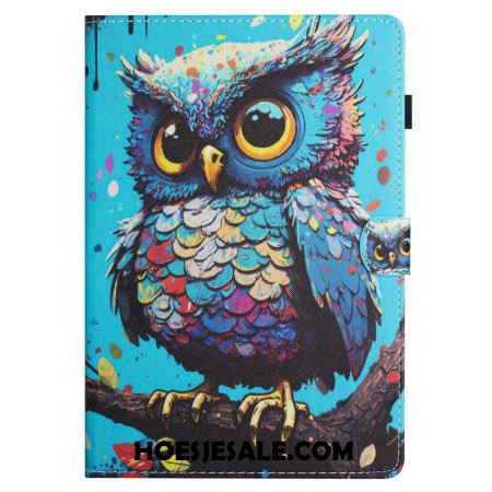 Leren Hoesje Samsung Galaxy Tab S11 Uil Bescherming Hoesje