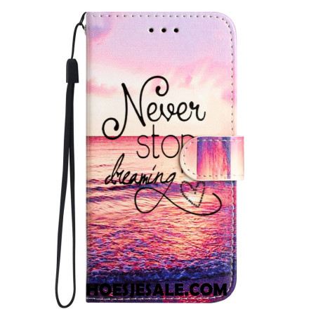 Leren Hoesje Sony Xperia 1 Vii Never Stop Dreaming