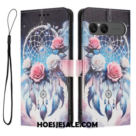 Leren Hoesje Sony Xperia 10 Vii Bloemen Dromenvanger