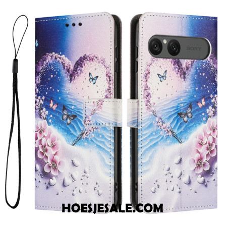 Leren Hoesje Sony Xperia 10 Vii Hart Bescherming Hoesje