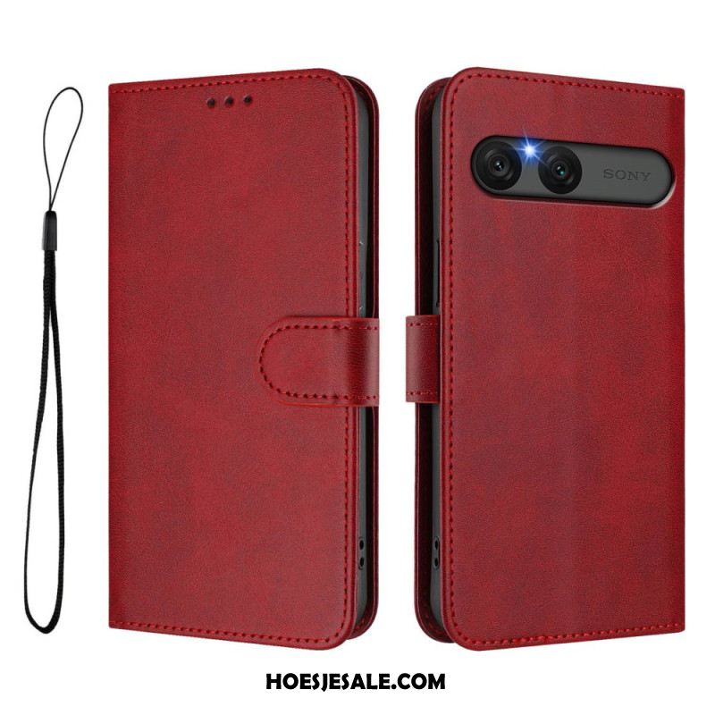 Leren Hoesje Sony Xperia 10 Vii Leer-effect Bescherming Hoesje