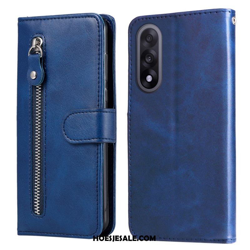 Leren Hoesje Voor Oneplus Nord 5 Etui Met Rits