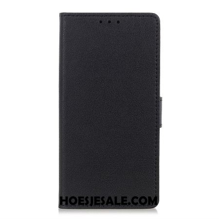 Leren Hoesje Voor Oneplus Nord 5 Klassiek Zwart