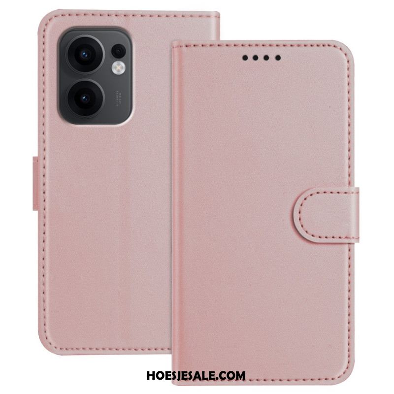Leren Hoesje Voor Oppo Reno 13f 4g / 5g / 13 Fs 5g Monochroom