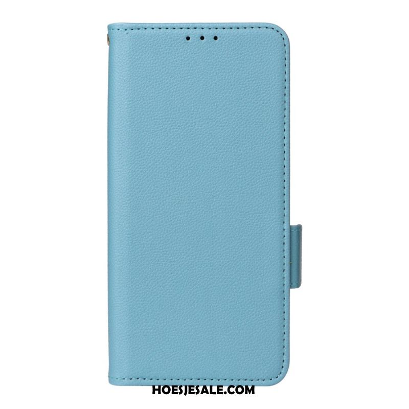 Leren Hoesje Voor Oppo Reno 14 Pro 5g Lychee Textuur Met Bandje