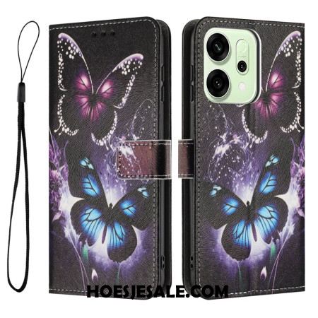 Leren Hoesje Voor Oppo Reno 14 Pro 5g Twee Pagina's