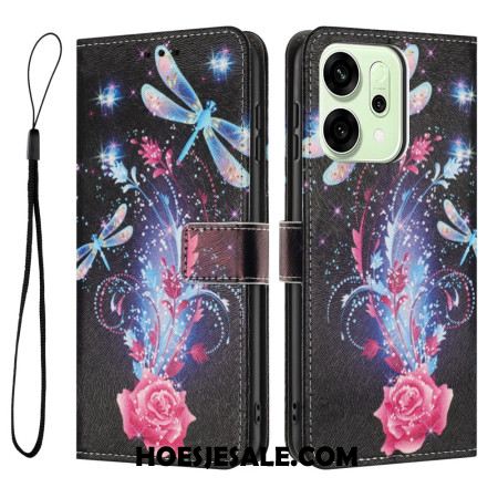 Leren Hoesje Voor Oppo Reno 14f 5g Libellen