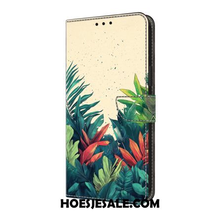 Leren Hoesje Voor Samsung Galaxy A17 4g / 5g Bladeren
