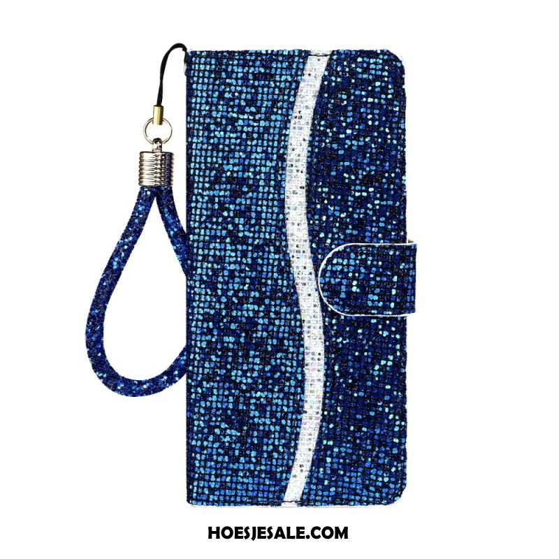 Leren Hoesje Voor Samsung Galaxy S25 Fe S-design Met Pailletten