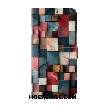 Leren Hoesje Voor Samsung Galaxy S26 Plus Gekleurde Bakstenen