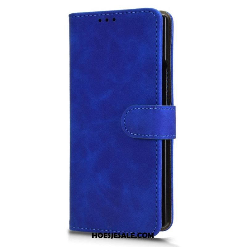 Leren Hoesje Voor Samsung Galaxy Z Fold 7 Suède-look
