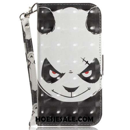 Leren Hoesje Voor Xiaomi 15 Pro Boze Panda-bandje