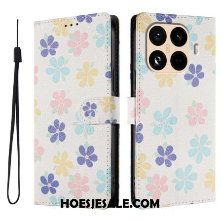Leren Hoesje Voor Xiaomi 15t Pro Kleine Bloemen