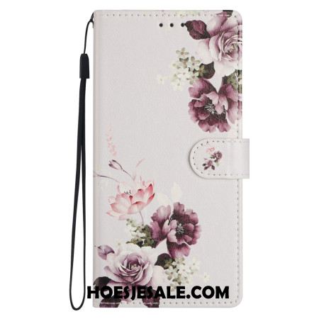 Leren Hoesje Voor Xiaomi 15t Pro Paarse Rozen