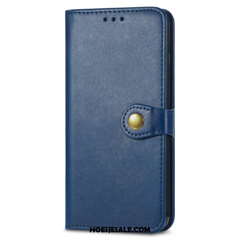 Leren Hoesje Voor Xiaomi 17 Pro Max Gouden Sluiting