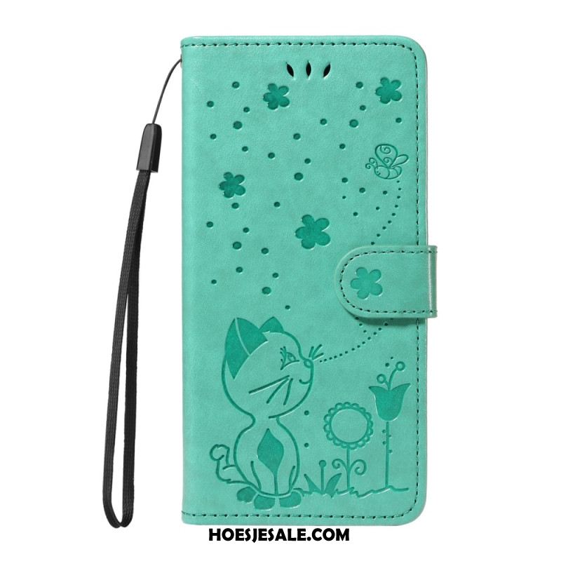 Leren Hoesje Voor Xiaomi Redmi Note 14 4g Bij En Kat