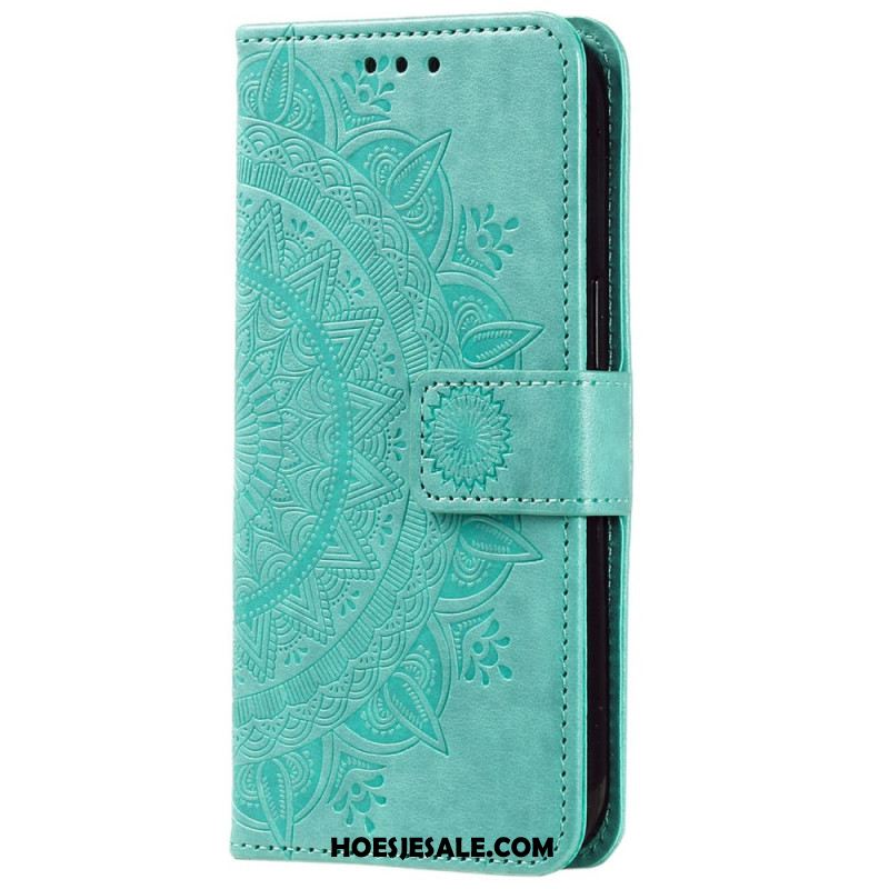 Leren Hoesje Voor Xiaomi Redmi Note 14 5g Mandala Zon