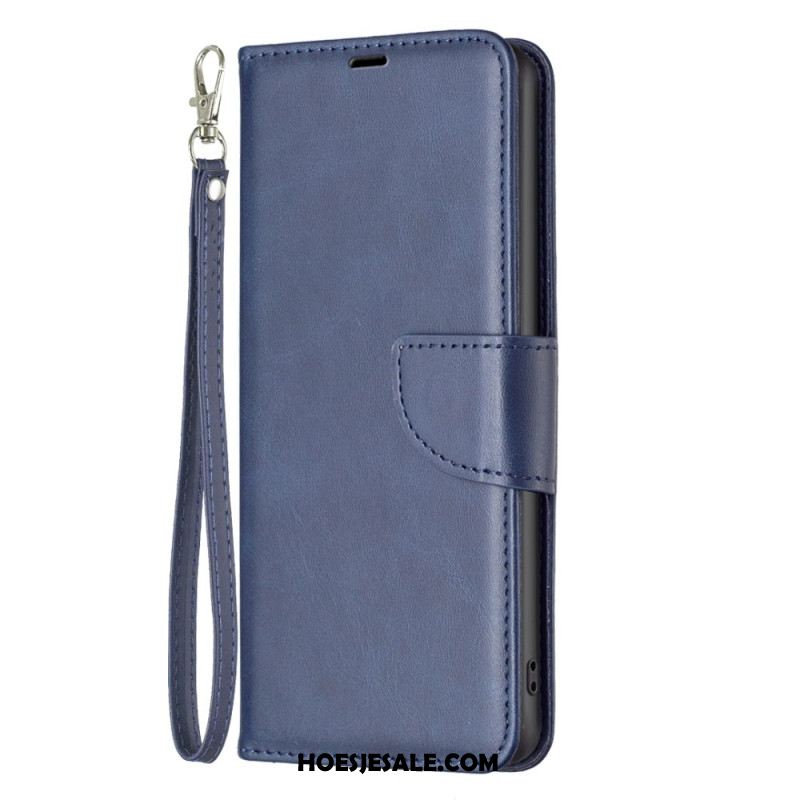 Leren Hoesje Voor Xiaomi Redmi Note 14 5g Schuine Sluiting