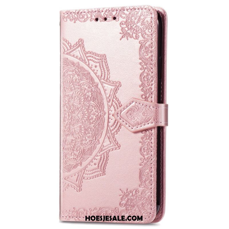 Leren Hoesje Voor Xiaomi Redmi Note 14 Pro 5g Barokke Mandala
