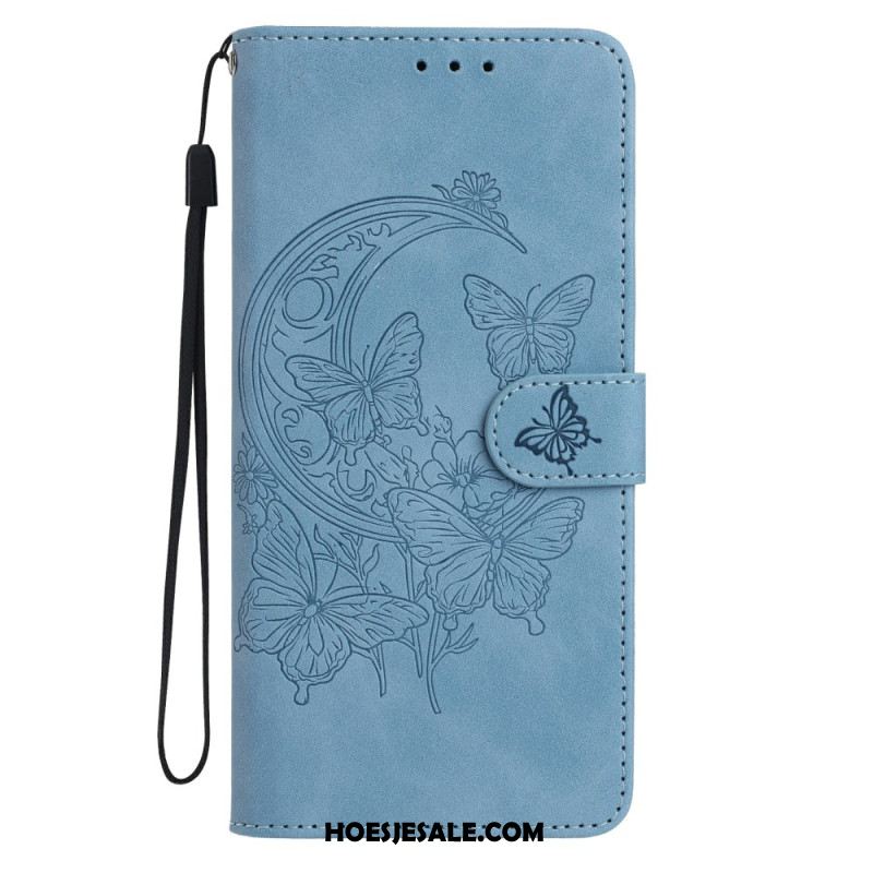 Leren Hoesje Voor Xiaomi Redmi Note 15 Pro Plus 5g Vlinder- En Bloemendesign