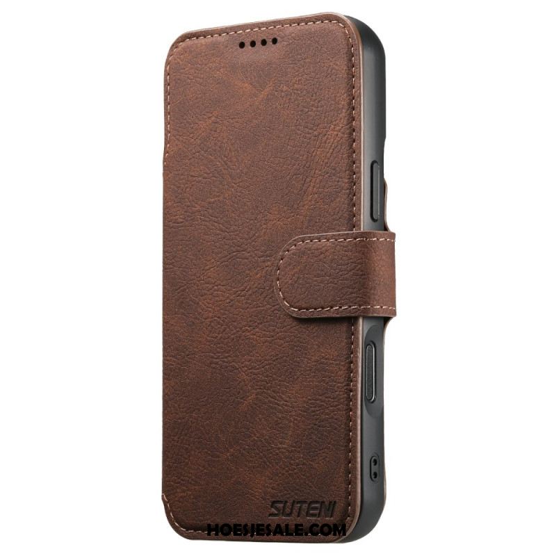 Leren Hoesje Voor iPhone 17 Pro Max Magsafe 2-in-1 Suteni