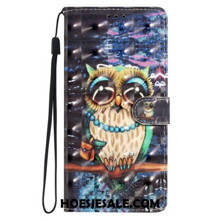 Leren Hoesje Xiaomi 15 3d Uil Bescherming Hoesje