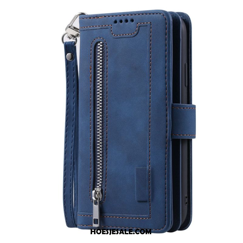 Leren Hoesje Xiaomi 15 Portemonnee Met Ritssluiting Bescherming Hoesje