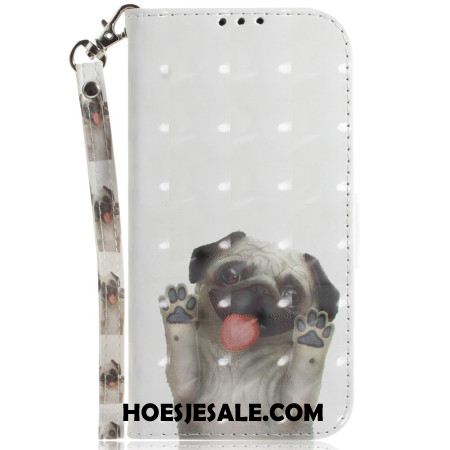 Leren Hoesje Xiaomi 15 Pro Mopshond-bandje