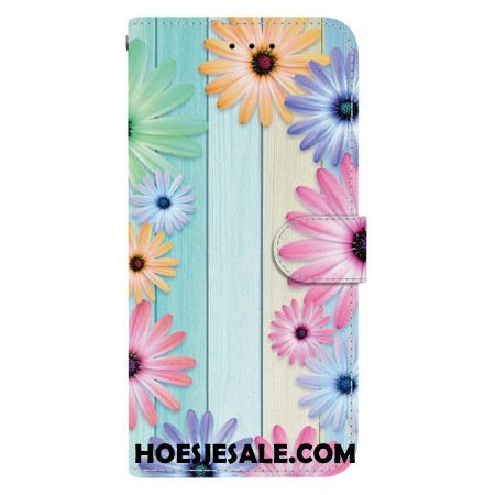 Leren Hoesje Xiaomi 15 Ultra Kleurrijke Zonnebloemen