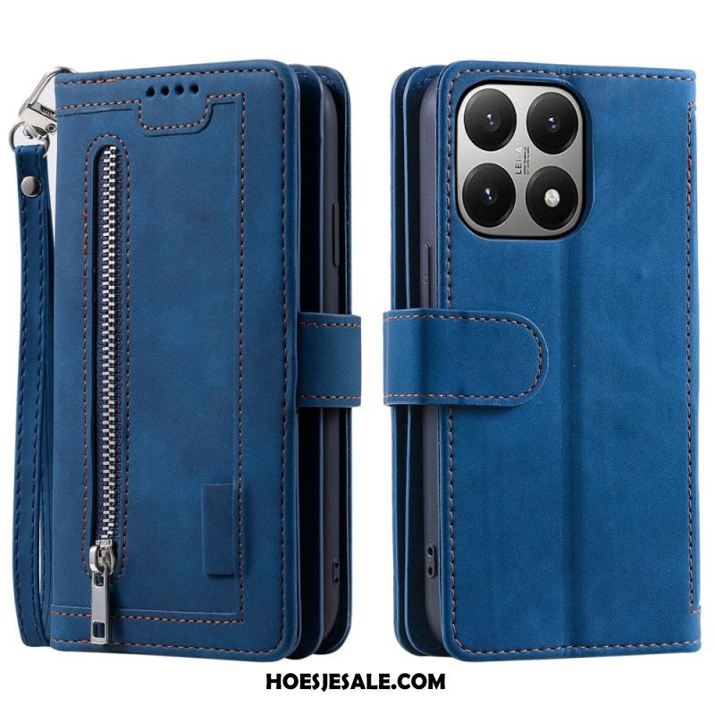 Leren Hoesje Xiaomi 15t Portemonnee Met 9 Kaartsleuven Bescherming Hoesje