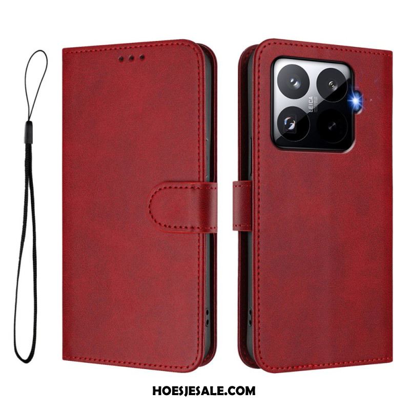 Leren Hoesje Xiaomi 15t Pro Rfid-bescherming Met Leerlook Bescherming Hoesje