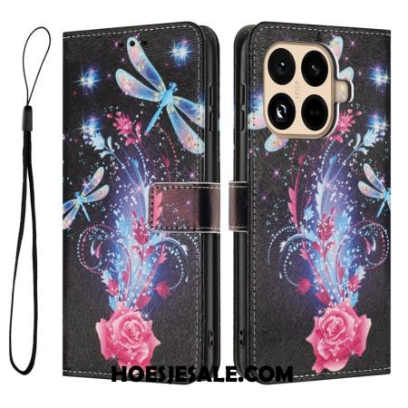 Leren Hoesje Xiaomi 15t Pro Roos En Libellen