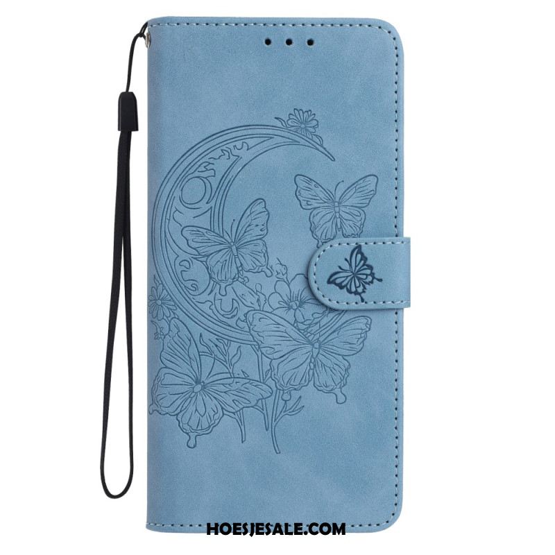 Leren Hoesje Xiaomi 15t Pro Vlinder- En Bloemenprint