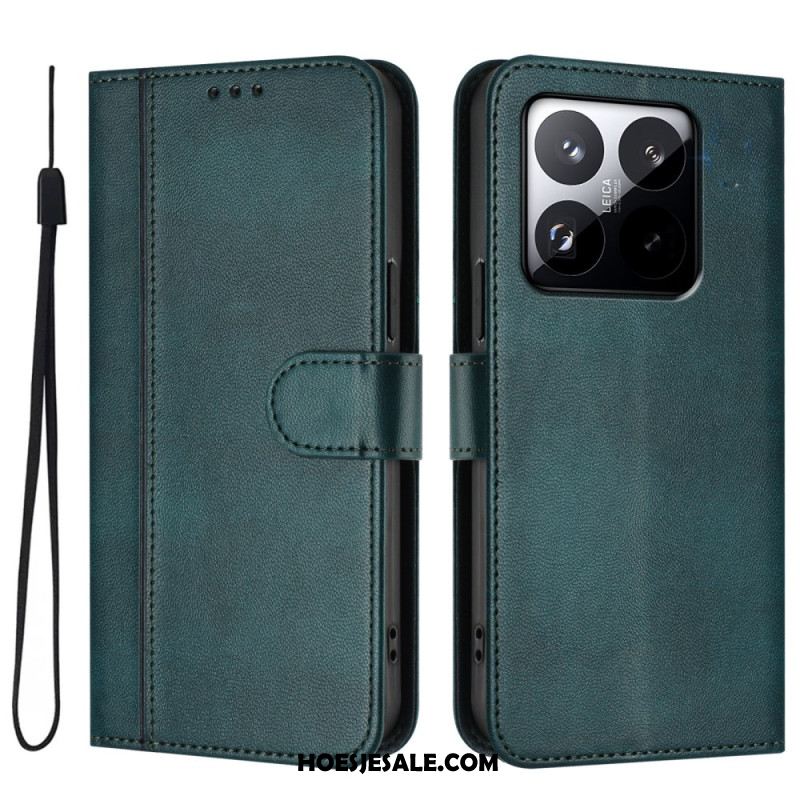 Leren Hoesje Xiaomi 15t Vintage Portemonnee Bescherming Hoesje