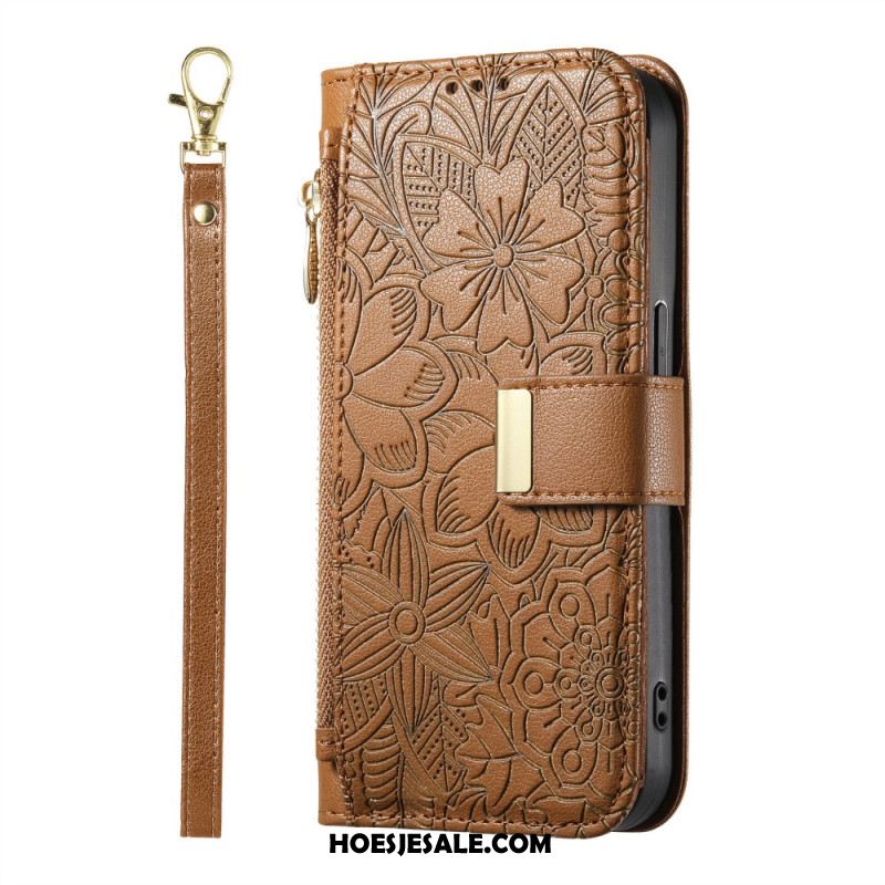 Leren Hoesje Xiaomi 17 Pro Bloemen- En Bladpatroon Bescherming Hoesje