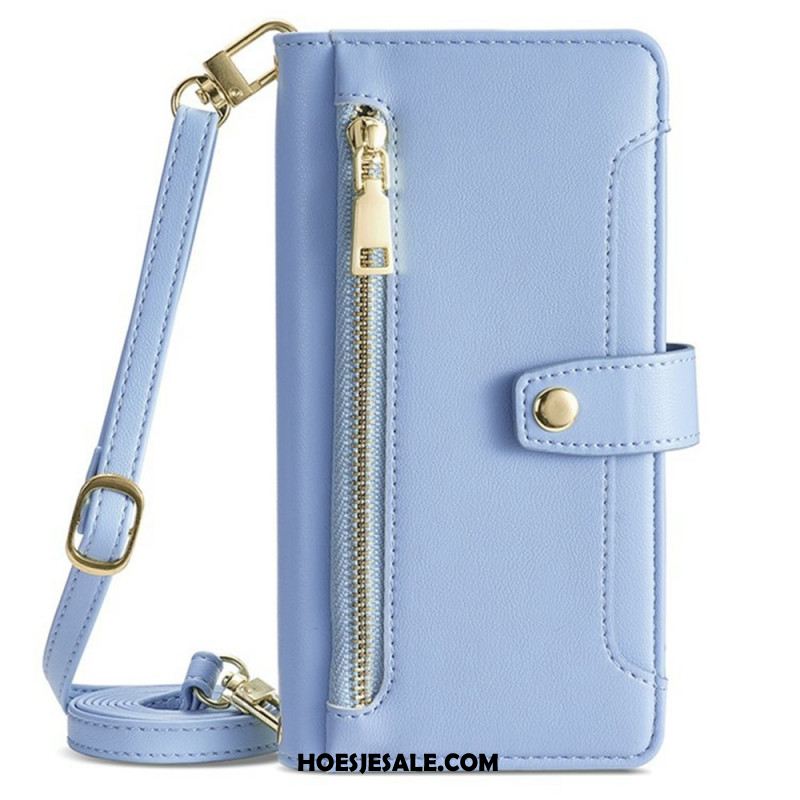 Leren Hoesje Xiaomi 17 Vak Met Rits En 2 Bandjes