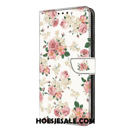 Leren Hoesje Xiaomi Redmi Note 14 Pro 4g Pioenrozen Bescherming Hoesje