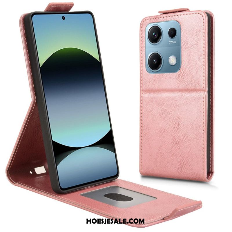 Leren Hoesje Xiaomi Redmi Note 14s Ontwerp Met Verticale Klep Bescherming Hoesje