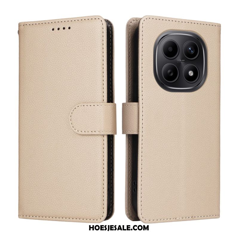 Leren Hoesje Xiaomi Redmi Note 15 5g Rfid-blokkering En Riem