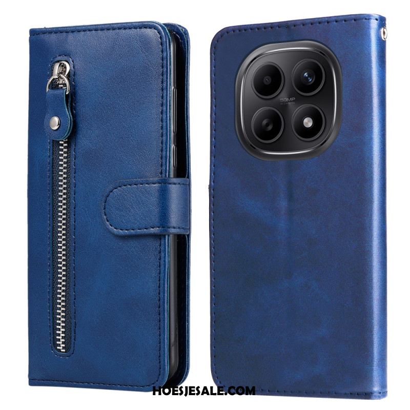 Leren Hoesje Xiaomi Redmi Note 15 5g Vak Met Rits Bescherming Hoesje