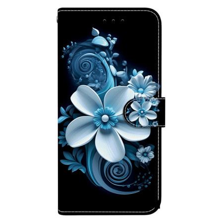 Leren Hoesje Xiaomi Redmi Note 15 5g Zwarte Orchidee Bescherming Hoesje