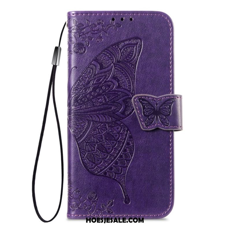 Leren Hoesje Xiaomi Redmi Note 15 Pro Plus 5g Grafisch Vlinder Bescherming Hoesje