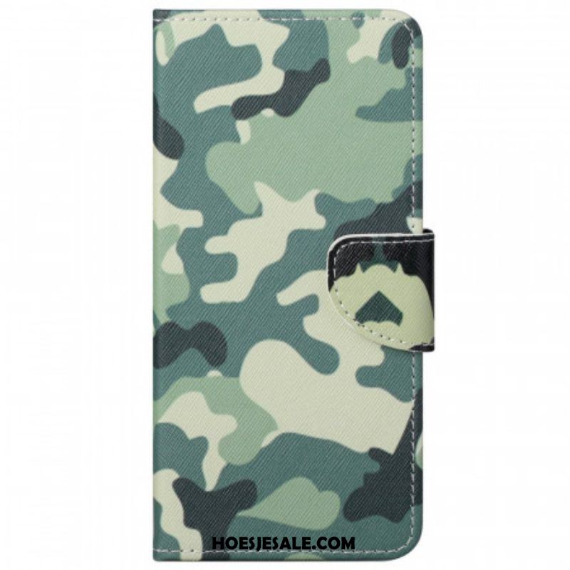 Leren Hoesje voor Moto G51 5G Militaire Camouflage