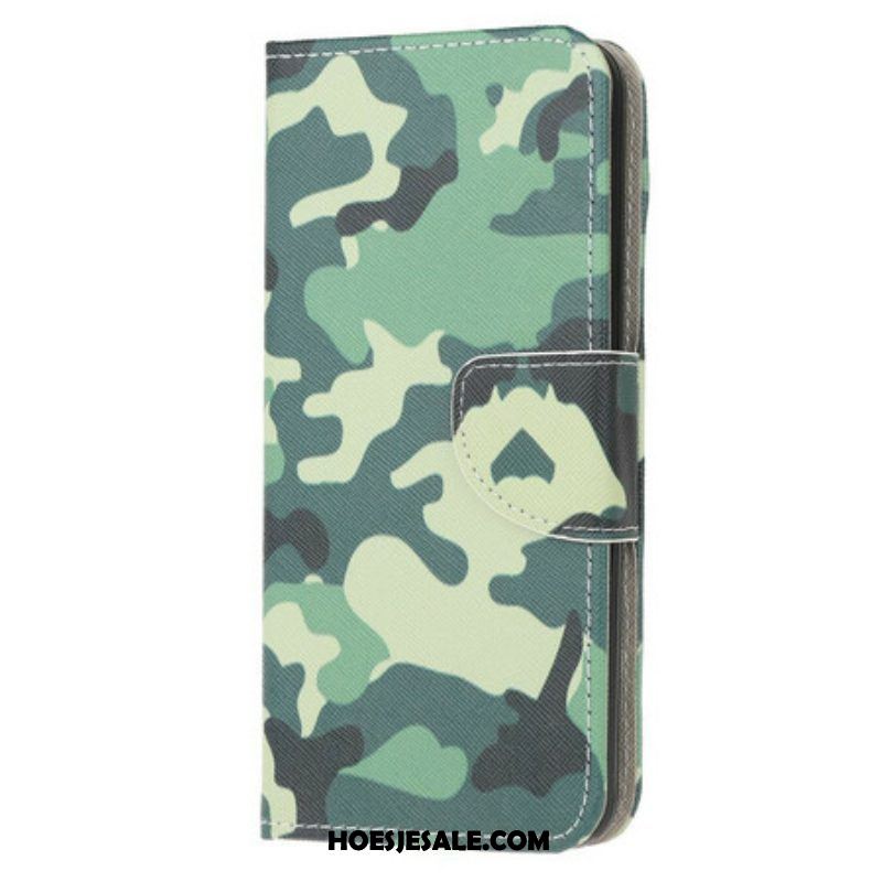 Leren Hoesje voor Samsung Galaxy A52 4G / A52 5G / A52s 5G Militaire Camouflage