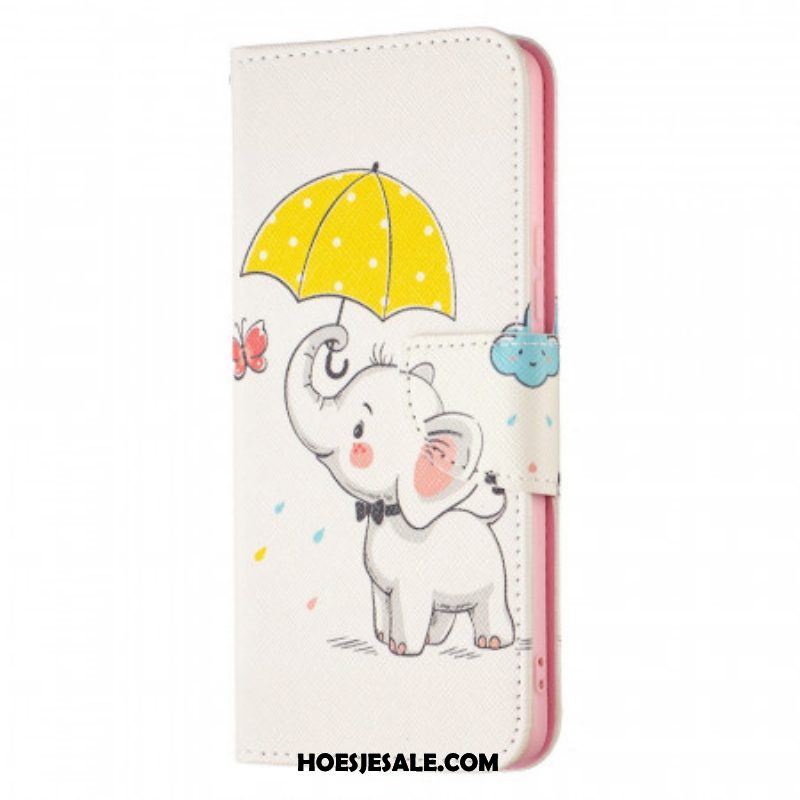 Leren Hoesje voor Samsung Galaxy A53 5G Baby Olifant