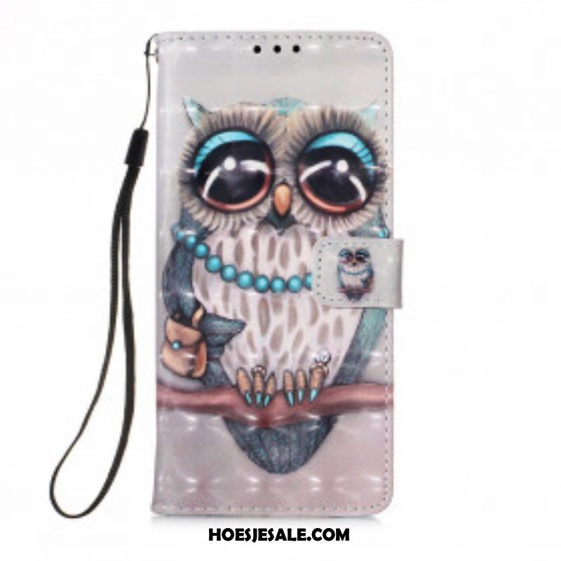 Leren Hoesje voor Samsung Galaxy M12 / A12 Mevrouw Uil